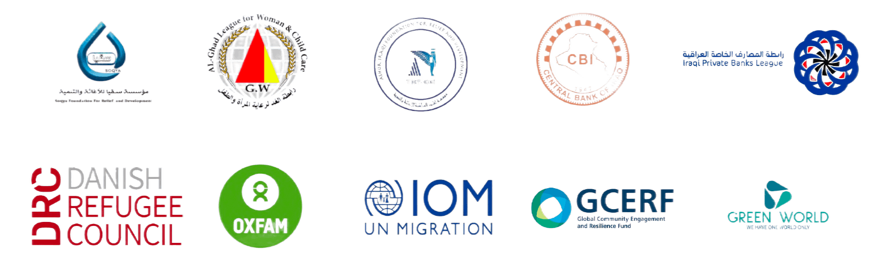 Our Clients - Iraqi Private Banks League, Central Bank of Iraq, Ashur Foundation, Alghad Private League